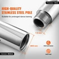 thumbnail image 2 of KFFKFF Expert Dance Pole, Rotating and Stationary Dance Pole Set, Detachable Portable Pole, 45mm Robust Stainless Steel Pole, Fitness Pole with Adjustable Height, Silver, 2 of 9