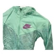 thumbnail image 3 of Nike Windrunner Big Kids Girls Teal Full-Zip Windbreaker Jacket (DM8234-379) (X-Small), 3 of 4