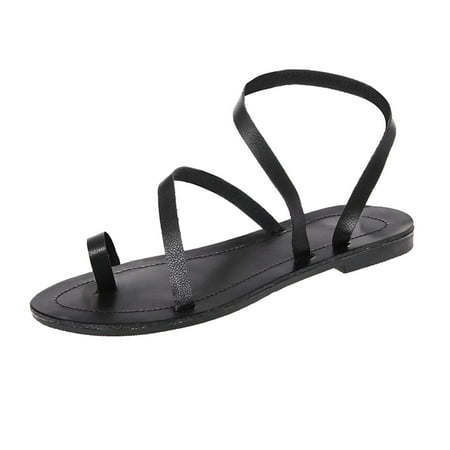 

GEZHEN Women s Summer Flip Flops Flat Shoes Roman Sandals Casual Shoes Non Slip Low Top Platform Shoes