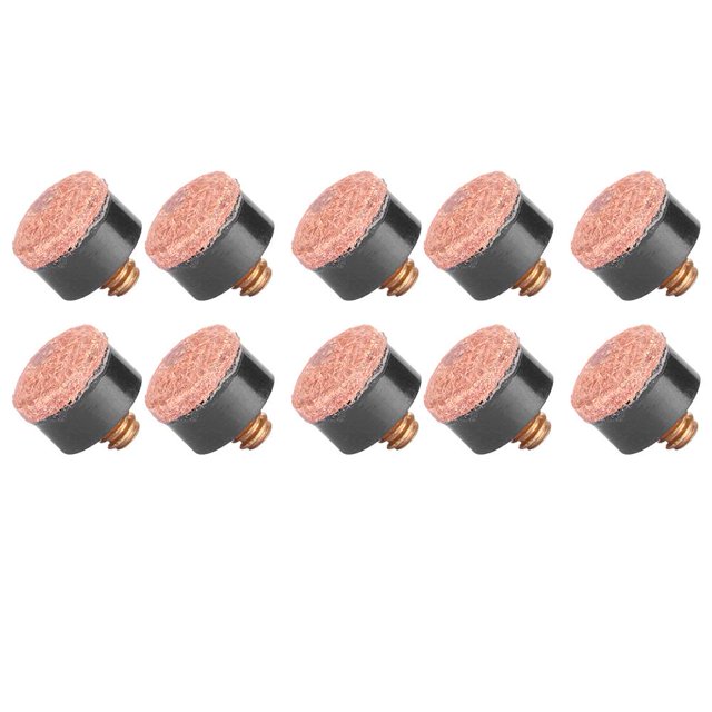 Juego de 10 puntas de taco de billar, puntas de billar, puntas de repuesto (13 mm) Amonsee No