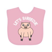 Inktastic Let's Barbecue White Text Boys or Girls Baby Bib