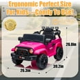 thumbnail image 2 of Okybaby 12V Kids Ride on Truck Car with Remote Control, Electric Kids Ride on Toys with MPS,Bluetooth,USB/TF Slot,LED Lights, Ride on Truck Cars for Kids Aged 2-8,Pink, 2 of 7