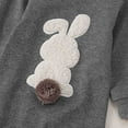 thumbnail image 5 of Baby Girl Onesies Kids Jumpsuit Easter Clothing Embroidered Bunny Crawlies Suit Baby Girl Romper Grey 0 Months-3 Months, 5 of 7