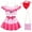 Dress+ Scarf+ Bag, variant on KAWELL Princess Peach Swimsuits for Girls,2-Piece Bathing Suit Tankini Swimwear for Kids Party Dress Up