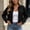 Black, variant on Women's Casual Mid-Length Button Front Coat Long Sleeve Lapel Collar Solid Color Outerwear for Weekend Errands and Coffee Shop Strolls