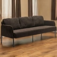thumbnail image 5 of Modern Brown Polyester Fabric 3 Seater Sofa 220×80×75cm, Comfy for Small Spaces, 5 of 6