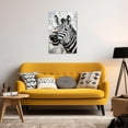 thumbnail image 4 of ZHONGYUTONG Zebra Canvas Wall Art Black and White Zebra Picture Prints African Animal Paintings Wall Decor for Kids Room Nursery Framed (12.00" x 18.00"), 4 of 5
