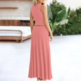 thumbnail image 2 of Womens Two Piece Skirt Set Casual Ribbed Knit Crew Neck Short Sleeve Slim Fit Cropped Tops and Swing Midi Skirts Sets, 2 of 4