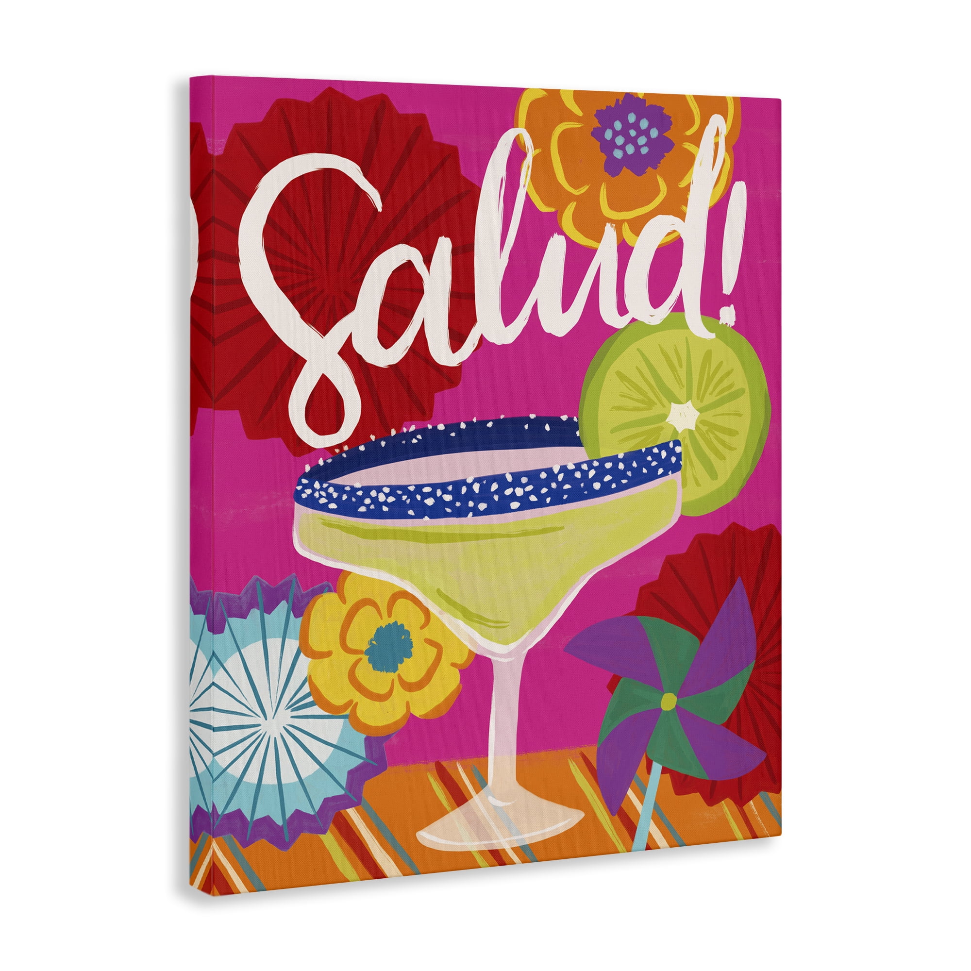 Stupell Industries Salud Margarita Drink Food & Beverage Painting Wrapped Canvas Art Print Wall Art, 24 x 30