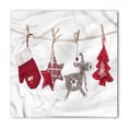 thumbnail image 1 of Christmas Bandana, Retro Items on Rope, Unisex Head and Neck Tie, by Ambesonne, 1 of 2