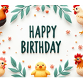 thumbnail image 3 of Cartoon Chicken Happy Birthday Banner Rooster Design Animal Theme Party Backdrop for Kids Celebration Indoor Event Decoration, 3 of 7