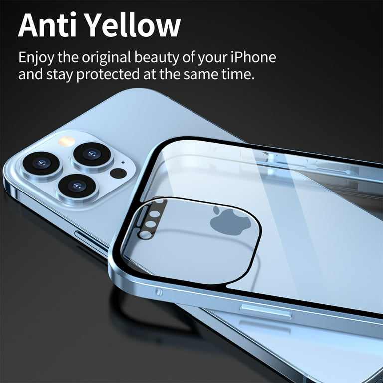 Phone Case For iPhone 14 Plus 13 14 Pro Max 12 11 Metal Frame Matte Clear  Cover