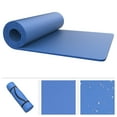 thumbnail image 4 of Set of 2 Foam Sleeping Mats for Camping – 0.5-Inch Waterproof Sleep Pad Set with Carry Straps for Cots, Tents, or Sleepovers by Wakeman (Blue), 4 of 6