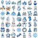 thumbnail image 2 of Paquete de pegatinas con dibujos animados azules de invierno con forma de copo de nieve y muñeco de, 2 of 2