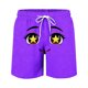 thumbnail image 4 of Pantalones cortos de playa para niños y niñas, de color liso, con estampado de expresión, transpirables y con bolsillos, para verano, 4 of 6