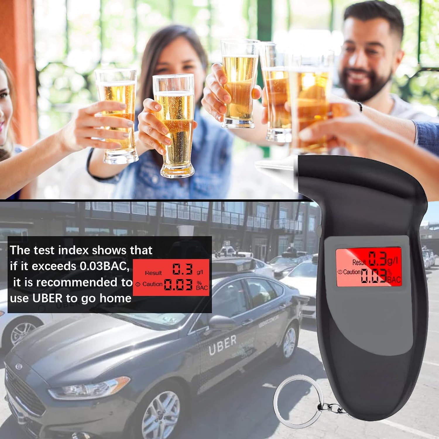 Mini High Precision For Car and Home Drunk Driving Detection Breathalyzer