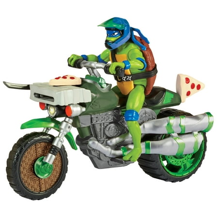 Teenage Mutant Ninja Turtles: Mutant Mayhem Ninja Kick Cycle with Exclusive Leonardo Figure by Playmates Toys