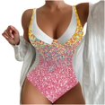 thumbnail image 2 of Dihao Womens Swimsuits Sparkle Printing One Piece Bathing Suit Tummy Control Bikini Women's Sexy and Fashionable Saint Patrick Beach Swimsuit Vacation Outfits Swimwear, 2 of 3