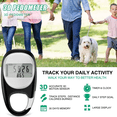thumbnail image 4 of AMERTEER 2X Pedometer for Walking  Portable Walking 3D Step Counter  Simple Electronic Steps Tracker with Carabiner, 4 of 7