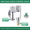 thumbnail image 2 of Bidet pour Toilette à 2 Voies avec Valve d'Angle à Double Interrupteur, Poignée à Ouverture Rapide à 90° et Interface Filetée à 4 Points, 2 of 9