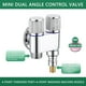 thumbnail image 1 of Grifo de ducha y bidé para inodoro de 2 vías con ángulo | Minilavadora de aleación con tope de agua | Conexión universal con rosca de 4 puntos | Manija de apertura rápida de 90° | Accesorios de, 1 of 7