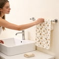 thumbnail image 4 of Hand Towel, 13.78"x29.53" Fresh And Fascinating Printed Side Towel Floral Corals Fleece Absorbent Towel Suitable For Face And Hand Drying Ideal For Use In The Bathroom Or Kitchen, 4 of 6