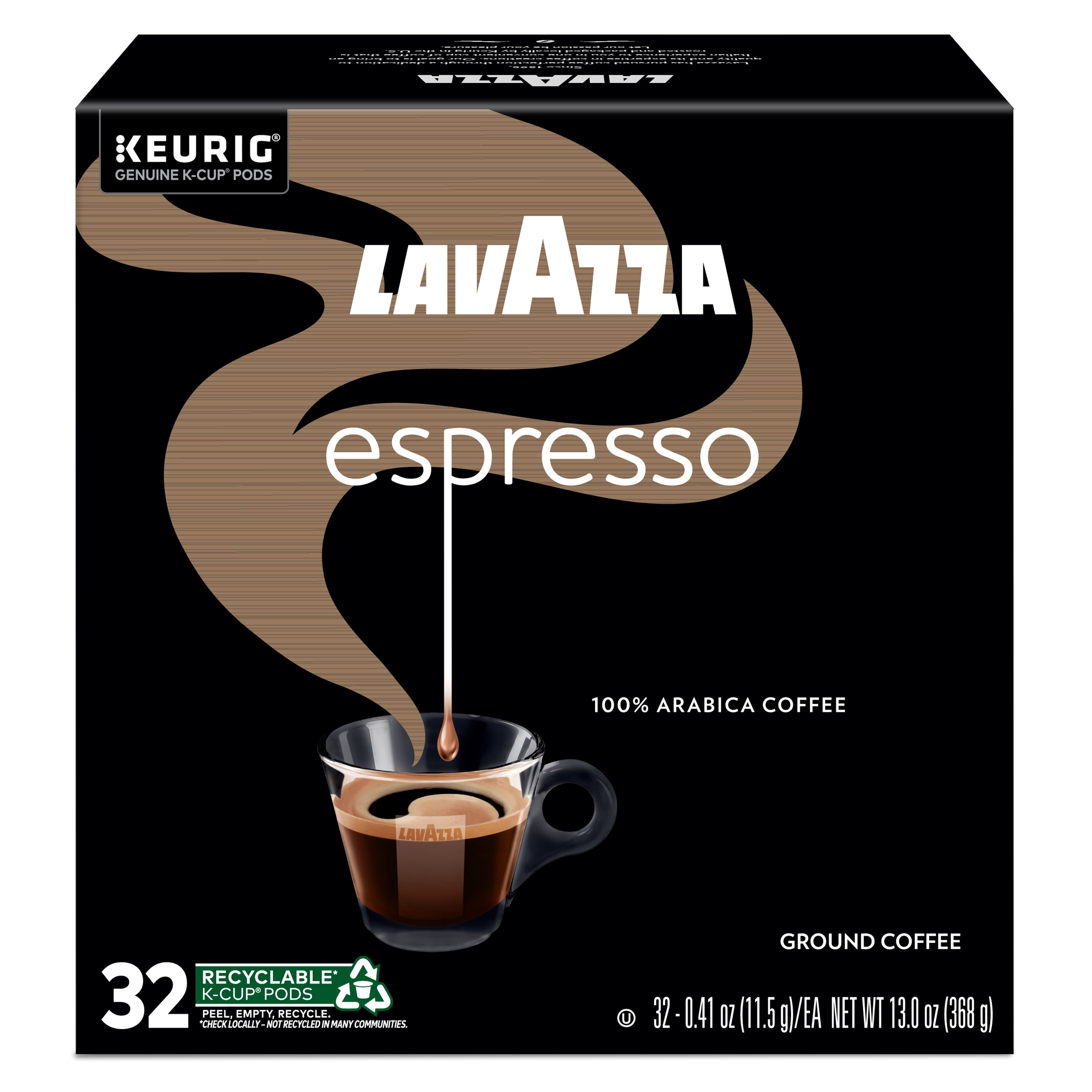 Lavazza Espresso Keurig K-Cup® Pods, Medium Roast, 100% Arabica (32 Pods)