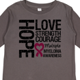 thumbnail image 4 of Inktastic Multiple Myeloma Hope Love Strength Boys or Girls Long Sleeve Toddler T-Shirt, 4 of 5