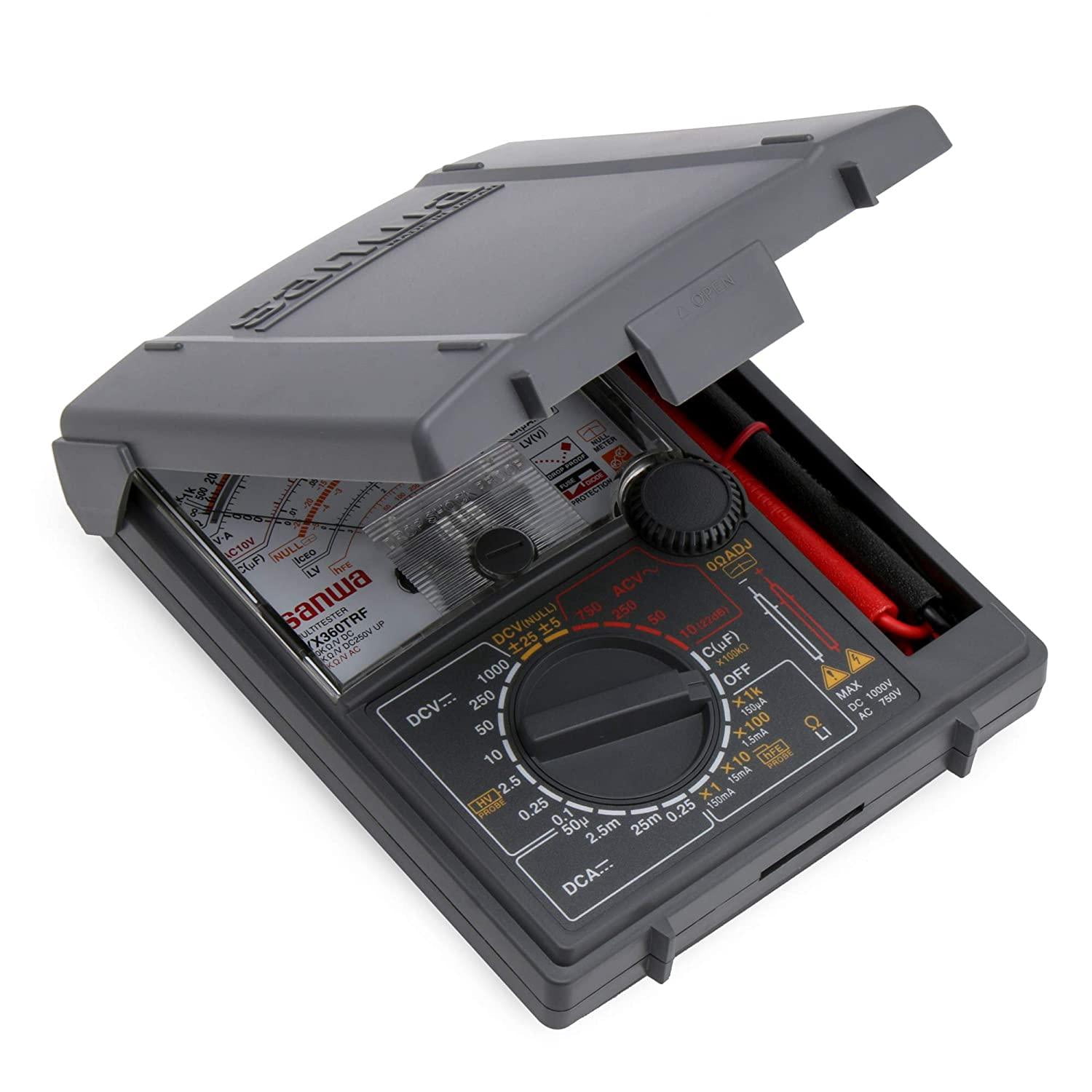 Sanwa Analog Multimeter YX360TRF with Built-In Case