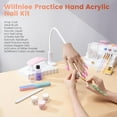 thumbnail image 6 of Practice Hand for Acrylic Nails Kit: Fake Silicone Hands Nail Mannequin Hand for Nail Extensions Nail Caving - Flexible Practice Nails Hand Set for Beginner Salon Home, 6 of 9