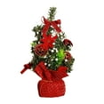 thumbnail image 2 of Xihbxyly Mini Árbol de Navidad, Exquisita Decoración Navideña, Base de Faldón Rojo Estable, Perfecto para Escritorio y Chimenea, Ideal para Sala de Estar y Oficina, Tamaño 15 X 15 X 20 Cm, Regalo de, 2 of 6