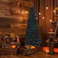 thumbnail image 5 of Gymax 6FT Unlit Black Artificial Pencil Tree Christmas Tree w/ 520 PVC Branch Tips, 5 of 10