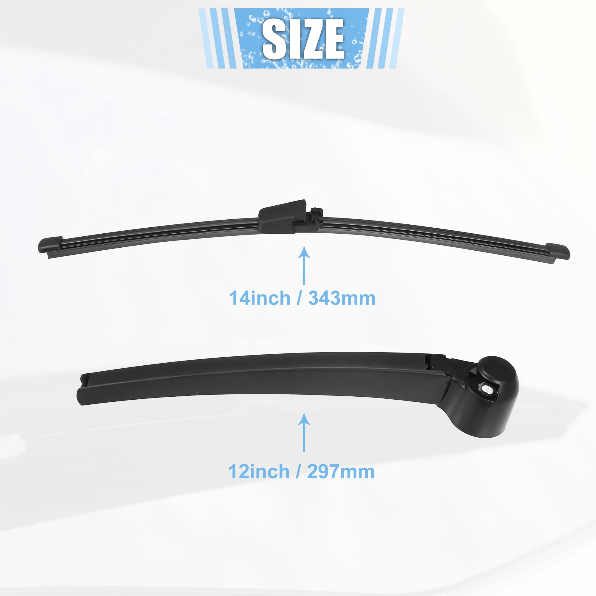 Unique Bargains Rear Wiper Blade Arm Set for VW Jetta 2011-2018 Pack of 3