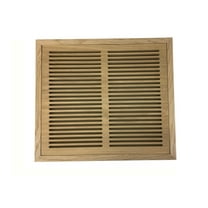 12 Inch x 18 Inch Red Oak Hardwood Vent Floor Register Flush Mount, Slotted Style, Unfinished