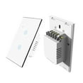thumbnail image 2 of Smart Light Switch, Wall Switch with Glass Panel White Glass Touch Panel Switch with LED Backlight for Home Remote Control, 2 of 7