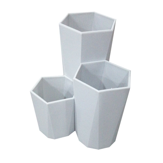 Naiovety Caja de almacenamiento organizador de brochas cosméticas clasificadas, contenedor de maquillaje de bolígrafo de plástico, ahorro de espacio, Almacenamiento y organización del hogar Gris Naiovety HA000130-03B