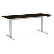 OFM Height Adjustable 60" Work Table in Platinum and Expresso