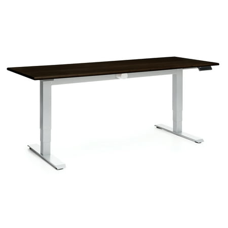 OFM Height Adjustable 60" Work Table in Platinum and Expresso