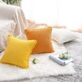 thumbnail image 5 of Throw Pillow Covers Decorative Soft Corduroy Square Pillowcase Cushion Cover for Couch Sofa Bedroom Living Room Outdoor 18x18 Inch Set of 2, 5 of 8