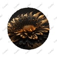 thumbnail image 3 of 3D Gold Abstract Flower Pattern Polyester Universal Spare Wheel Tire Cover Wheel Covers for Trailer RV SUV Truck Camper, 3 of 5