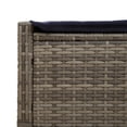 thumbnail image 5 of vidaXL Double Sun Lounger with Cushions Grey Poly Rattan, 5 of 5