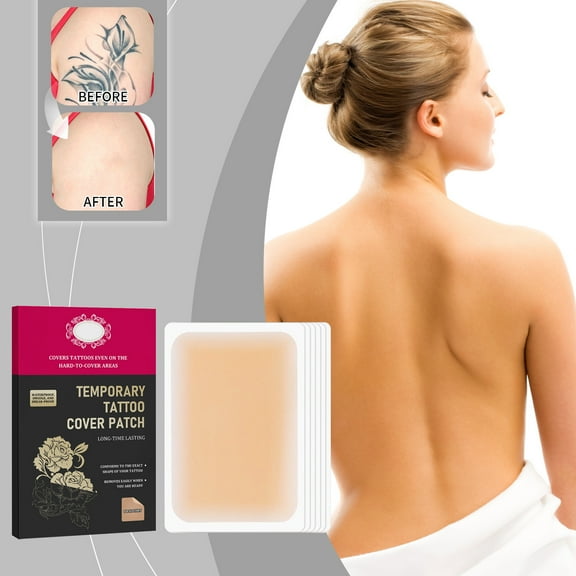 HYLLai 6pcs Waterproof Concealer Stickers - Skin-Colored Cover for Tattoos, Scars & Blemishes