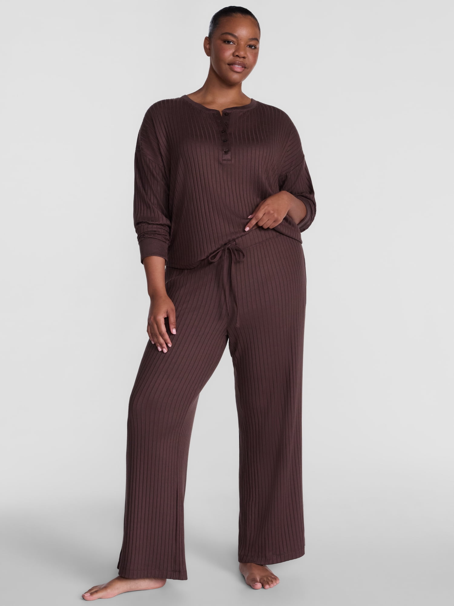Joyspun Women's Cozy Lounge Collection Hacci Knit Sleep Pants, Sizes XS-3X