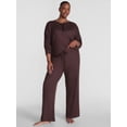 thumbnail image 2 of Joyspun Women's Cozy Lounge Collection Hacci Knit Sleep Pants, Sizes XS-3X, 2 of 6