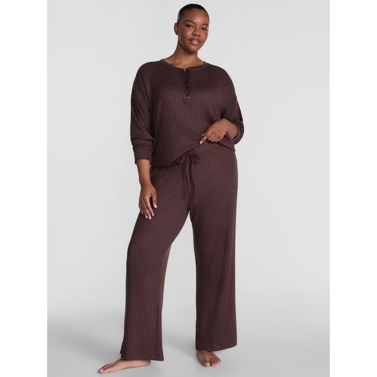 Women's Hacci Knit Sleep Pants with Pockets photo 2