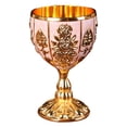thumbnail image 2 of Cáliz clásico de metal para centro comercial Copas de vino,Patrón tallado Taza en relieve Retro Creativo,Vajilla de comedor de cocina Cristalería ,Vino y champán, 2 of 7