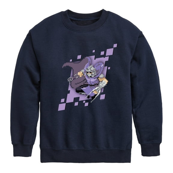 Teenage Muntant Ninja Turtles - Shredder Pixels - Toddler And Youth Crewneck Fleece Sweatshirt