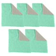 thumbnail image 2 of Koadzawe 5Pack Kitchen Dish Cloths, Reusable Dish Towels, Nonstick Oil Washable Fast Drying, Super Absorbent Coral Velvet Cleaning Cloths For Cleaning Tableware, Kitchen, Bathroom (Green 9.8 X 9.8"), 2 of 7