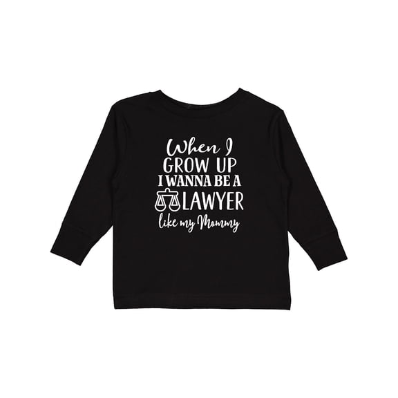 Inktastic Future Lawyer Like Mommy Boys or Girls Long Sleeve Toddler T-Shirt