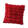 thumbnail image 4 of Funda de cojín de felpa, funda de cojín cuadrada cómoda, funda de almohada elegante, funda de almohada, para cama, dormitorio, sala de estar Rojo, 4 of 8